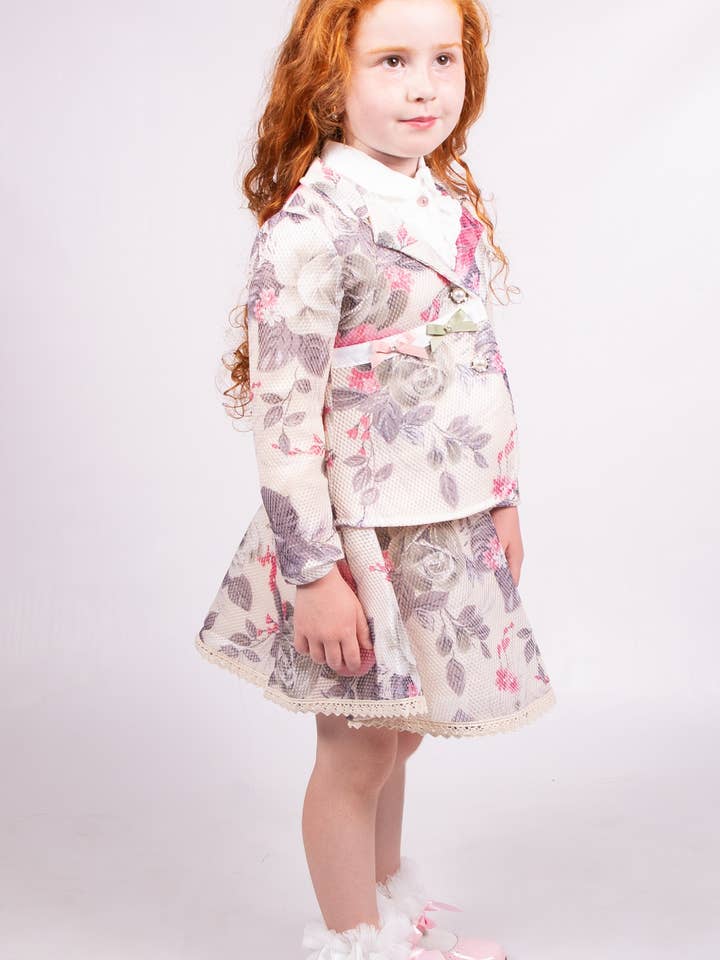 Ensemble veste et jupe florales pour filles - Vêtements pour enfants 27105 pour la vente par BEAU KiD