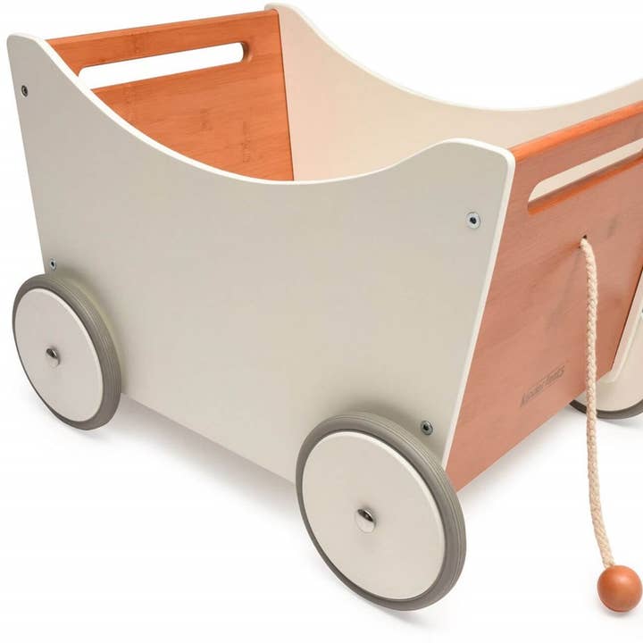 Kinderfeets 2-in-1 wooden storage cart & stroller for wholesale by Kinderfeets NL