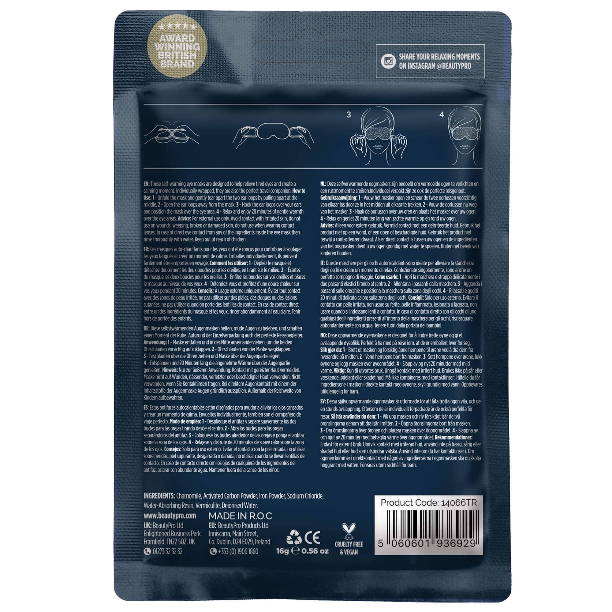 BEAUTYPRO – wholesale Eye treatment mask – WARMING EYE MASK (Pack of 5)13