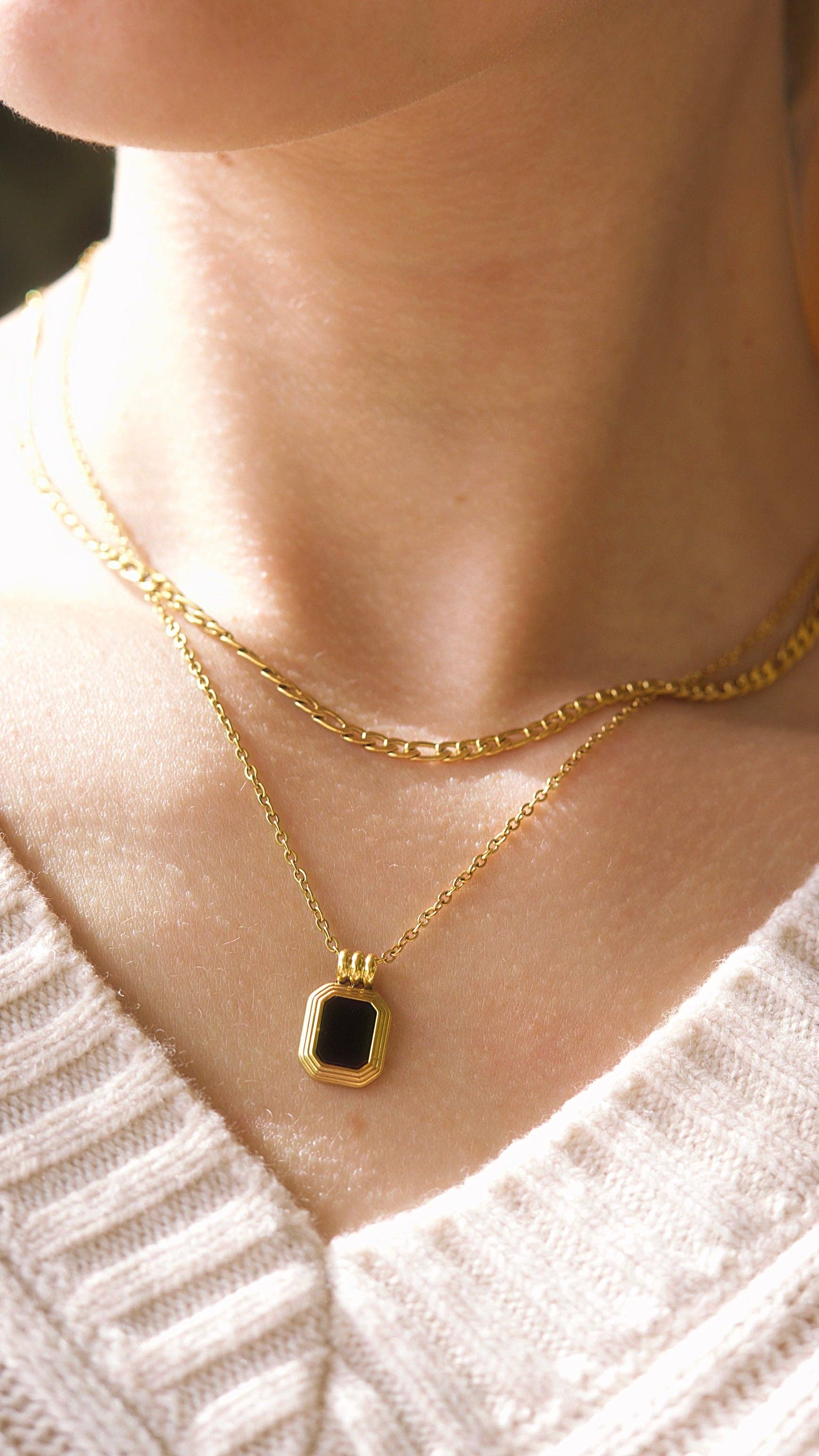 MeloMelo - Vente Colliers à pendentif - Moke - Chaîne à double collier7