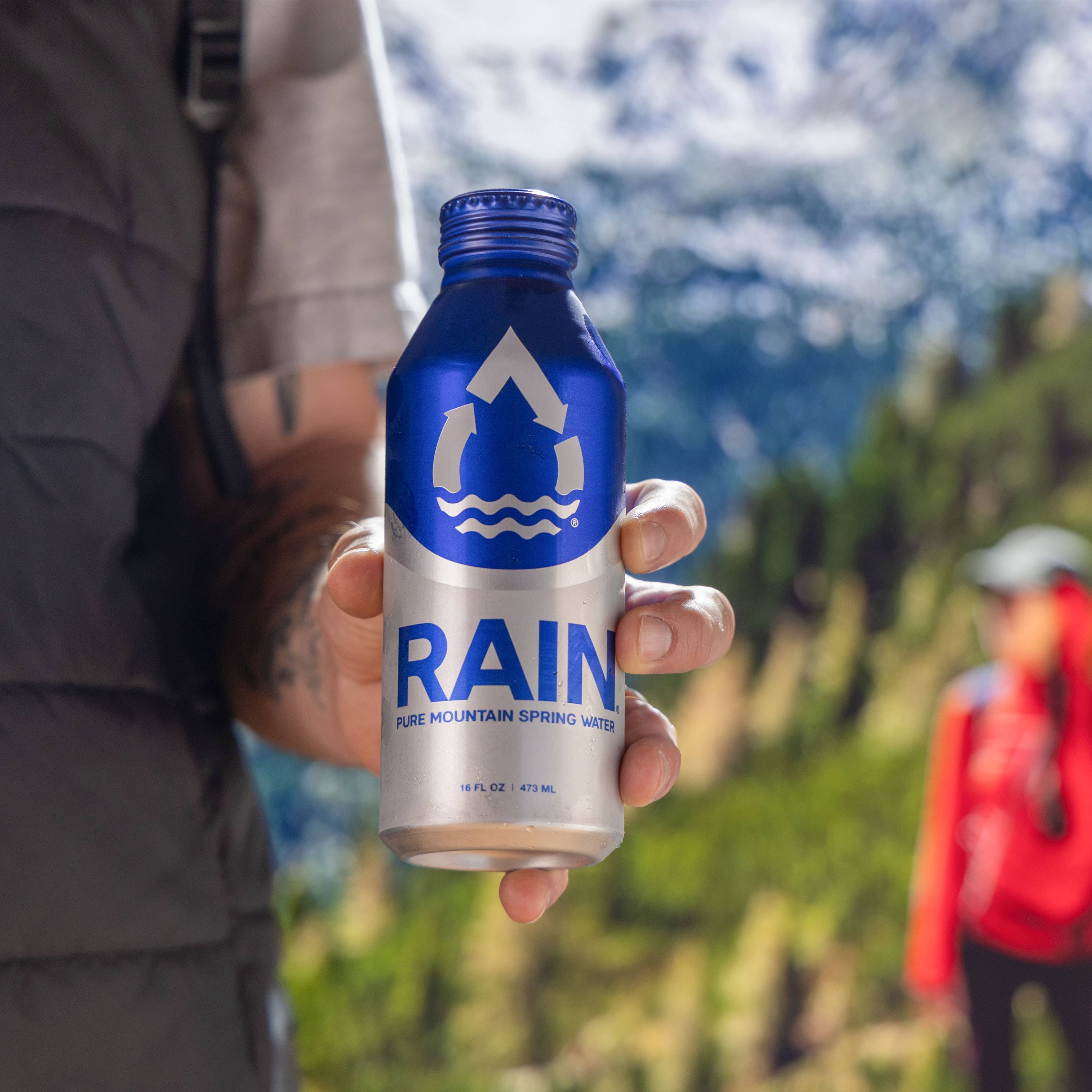 RAIN Pure Mountain Spring Water - Vente Eau gazeuse - Eau de source en bouteille en aluminium RAIN 16 oz (paquet de 24)2