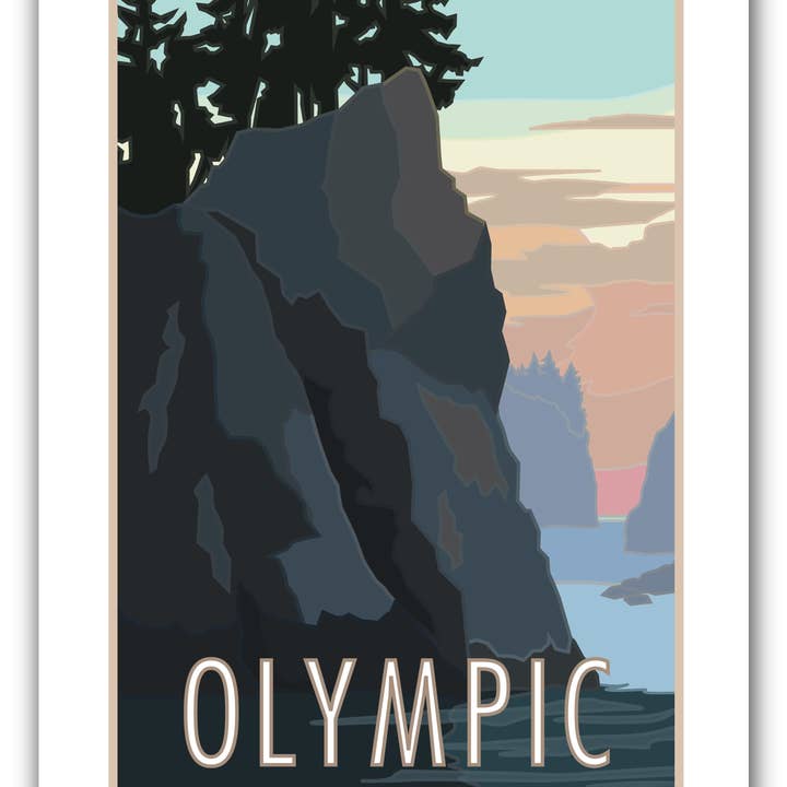 Parc national Olympique, Washington (Aiguilles marines) - Affiche pour la vente par Travel Posters by M&W Design Co.