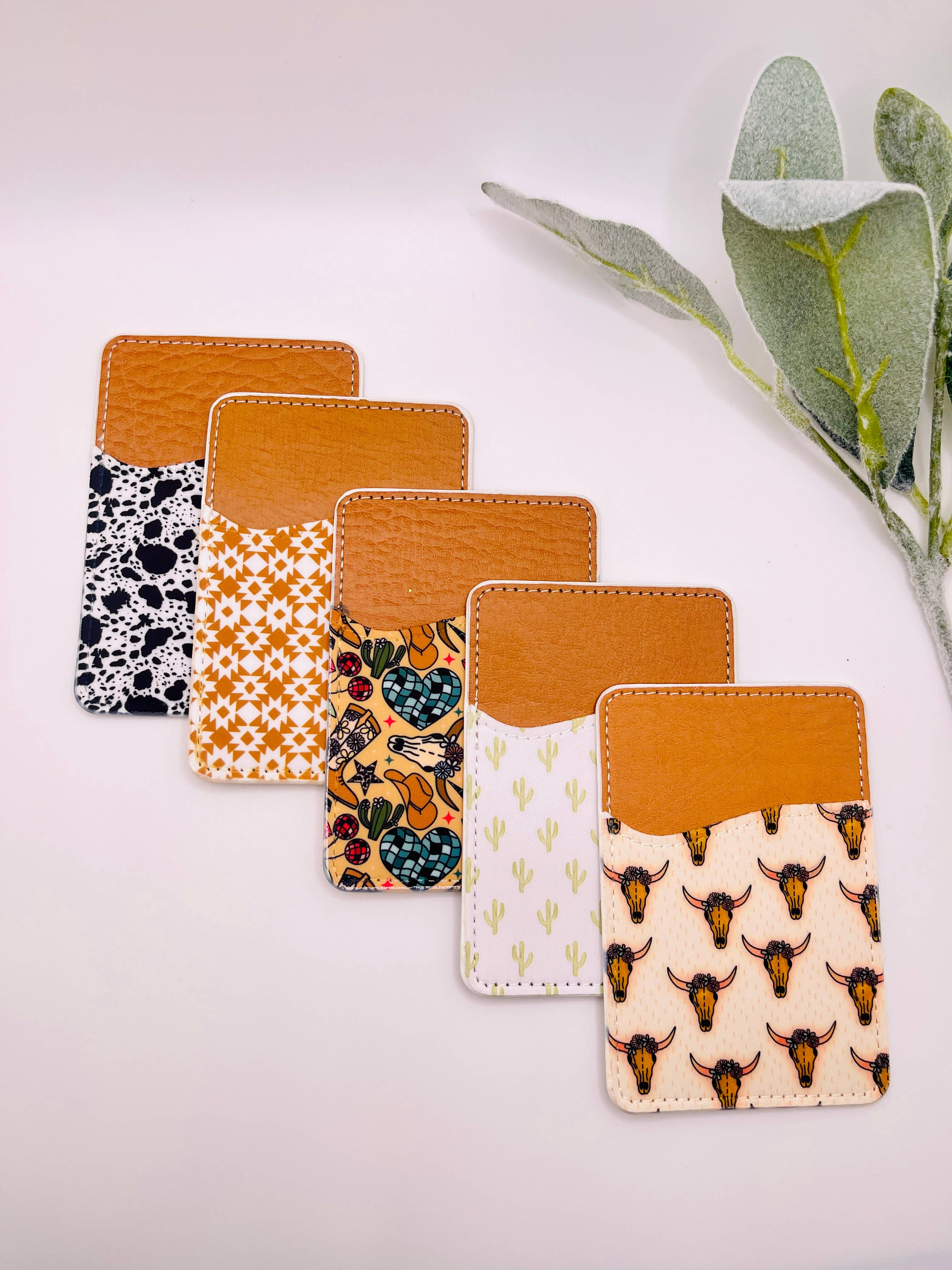 MarissaDDesigns - Wholesale Phone Wallet - Women's - Western Pattern Phone Wallet Card Holder , Cowhide Pattern6