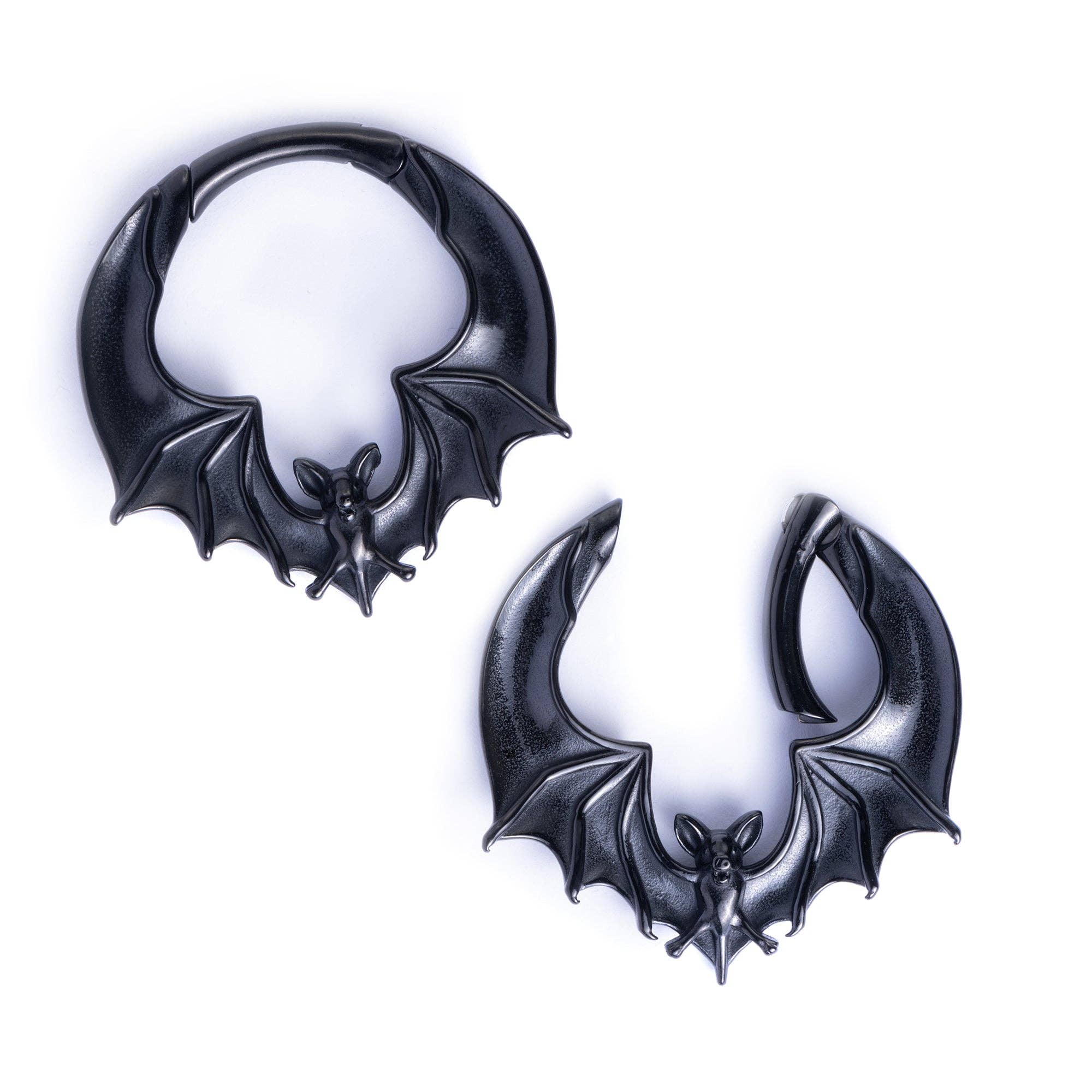 Custom Plugs – wholesale Ear jackets/climbers – Black Bat Ear Weights (Pair)3
