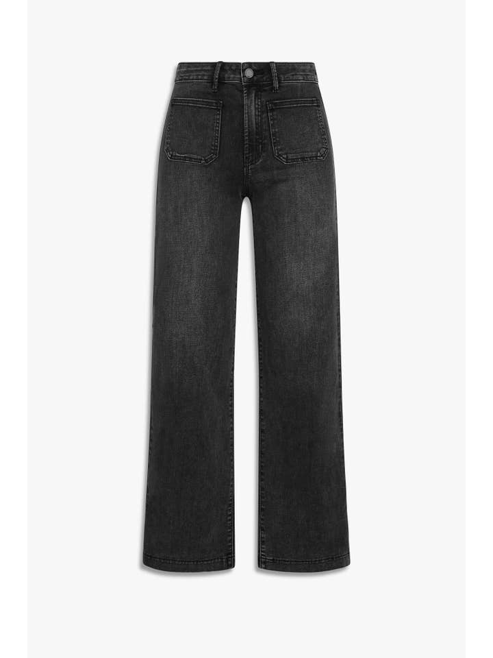 JBD - Wholesale Jeans - Women's - DP790 - WBLK - Mini Patch Pocket Wide