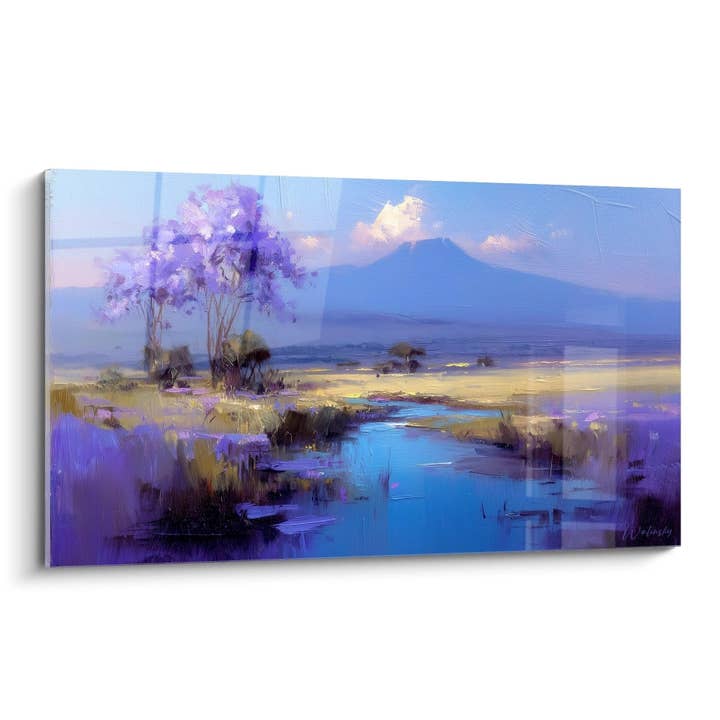 Spiegelfluss-Tafel des ewigen Berges - Afrikanische Landschaftsausgabe für den Großhandel von Walensky