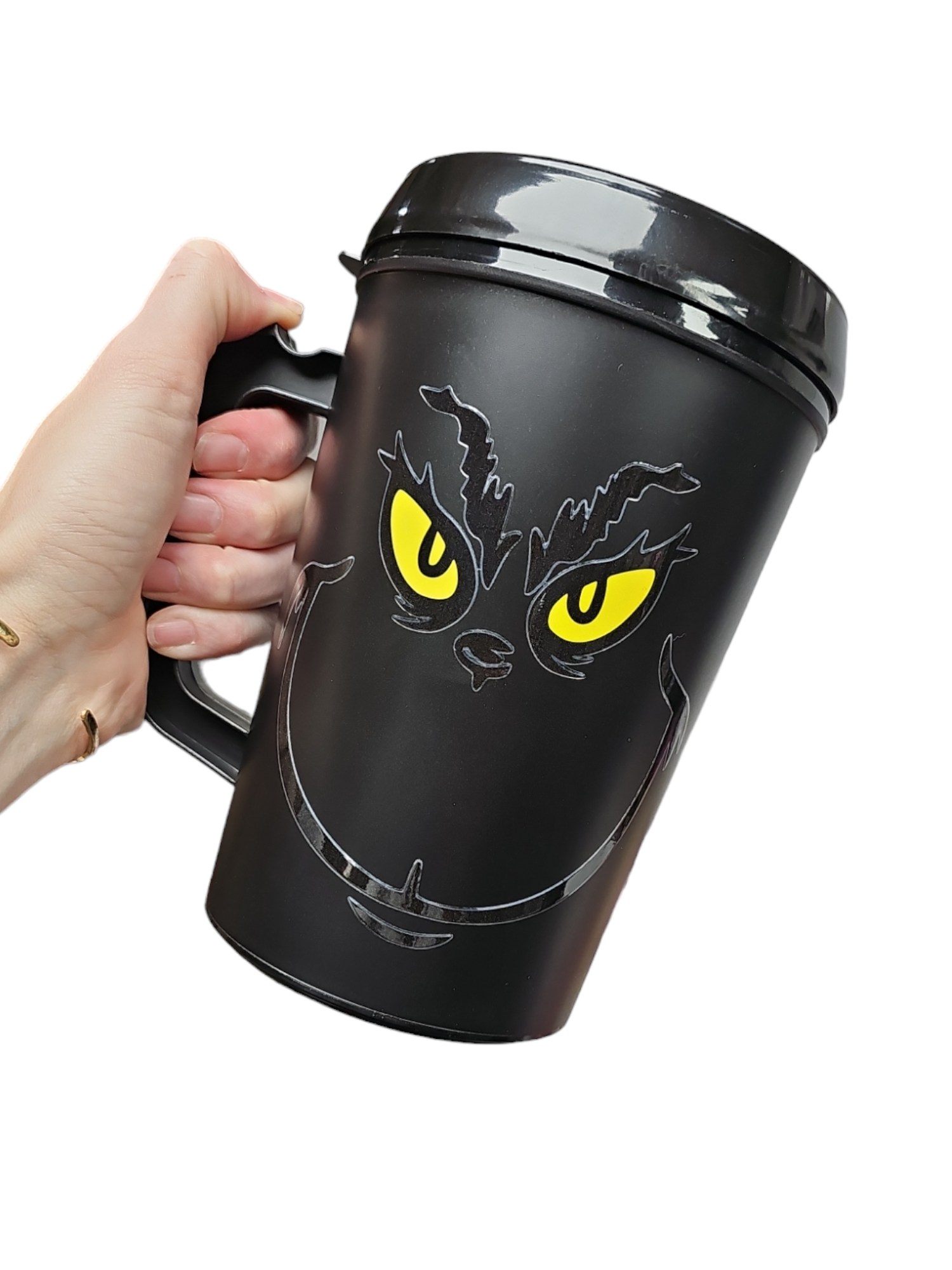 Scratch Decor - Wholesale Insulated Mug/Tumbler - Mean Green Man Smile Mega Trucker Mug 34oz3