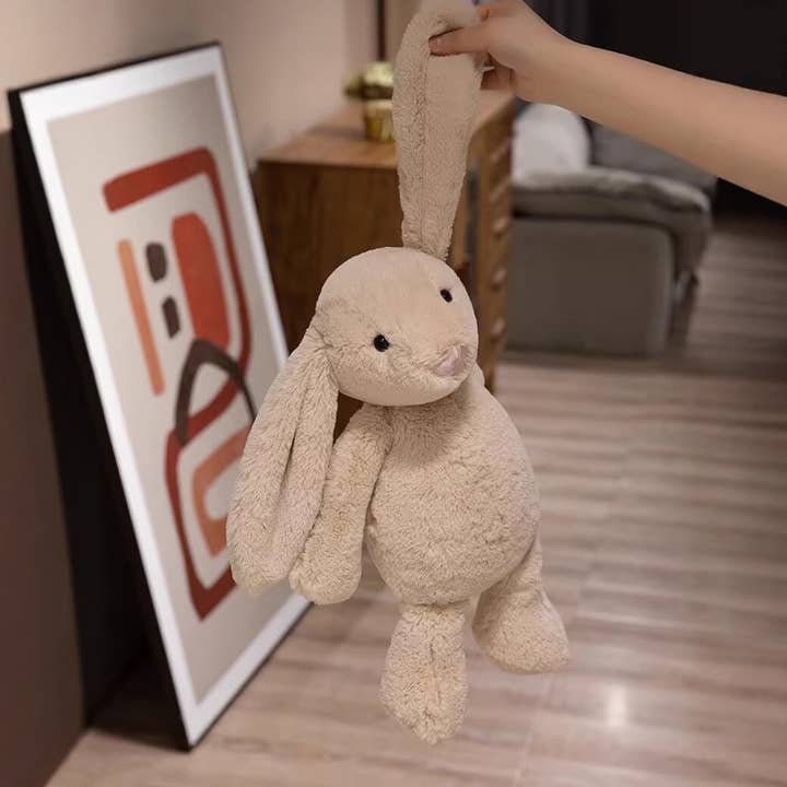 PR GROUPS LLC - Vente Peluche – enfant et bébé - Jouet en peluche pour enfants Lapin à longues oreilles - Assorti