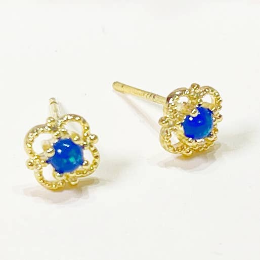 ESEMPLARE DI VENDITA Orecchini in opale E122, borchie in opale, orecchini delicati, per la vendita all'ingrosso da parte di Melange Blanc