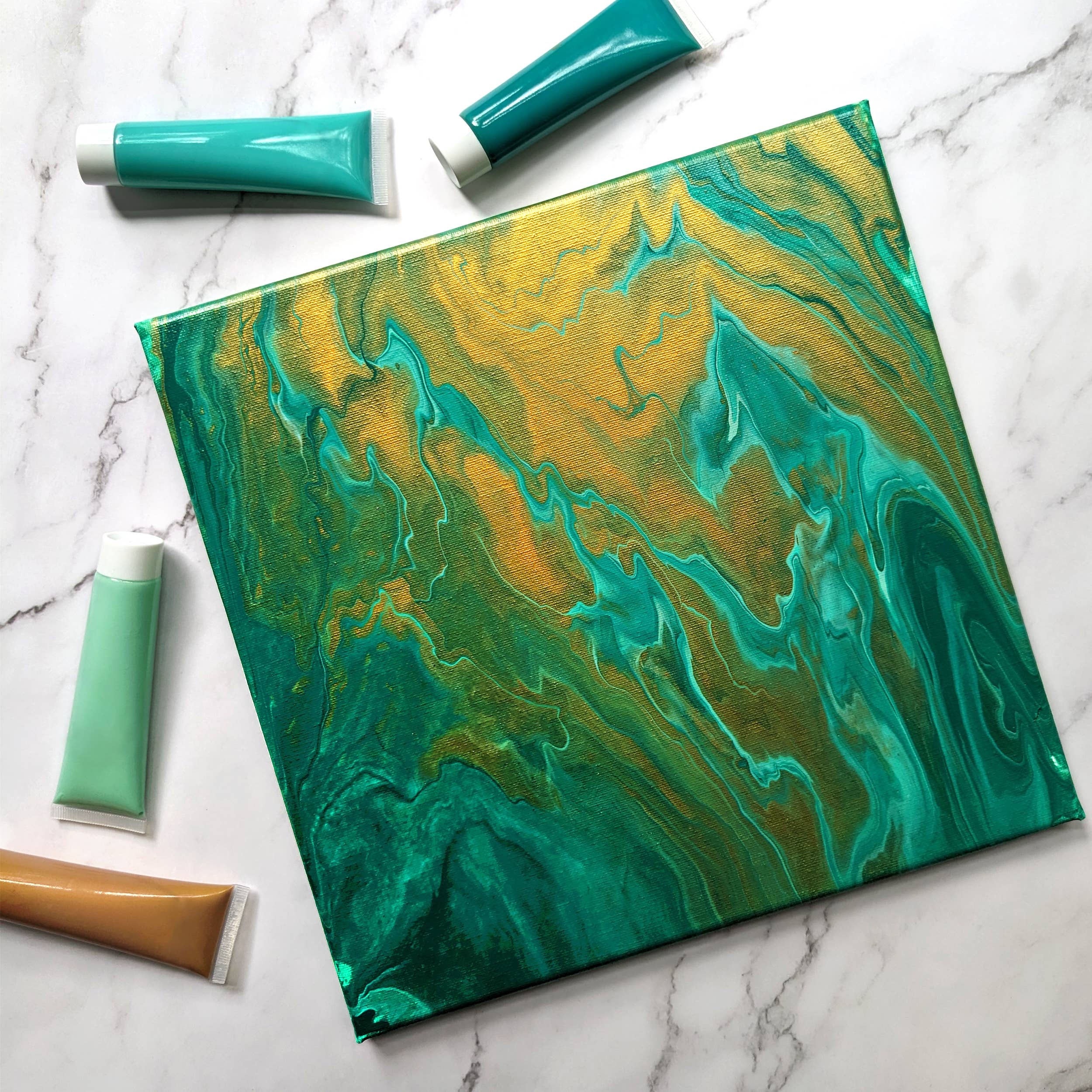 Robert Frederick Ltd - Wholesale DIY Craft Kit - Luxe Decor Craft Kit - Paint Pouring Square Canvas3