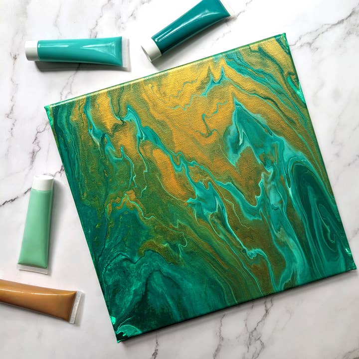 Robert Frederick Ltd - Wholesale DIY Craft Kit - Luxe Decor Craft Kit - Paint Pouring Square Canvas3