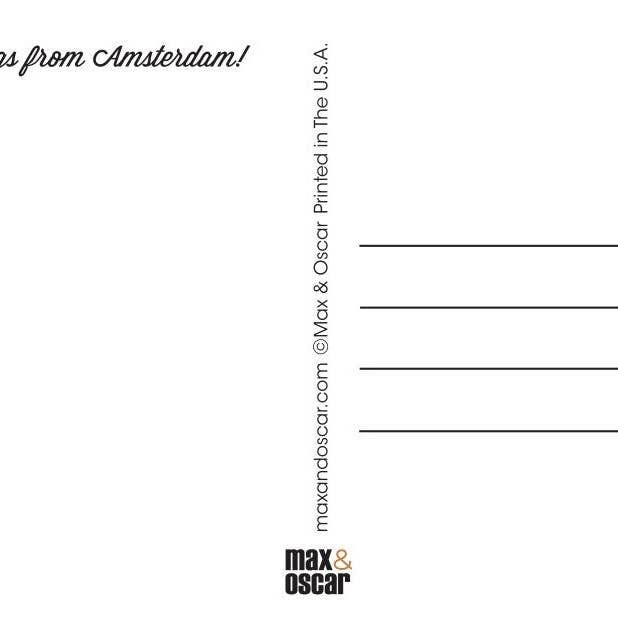 Max & Oscar – wholesale Postcard – AMSTERDAM POSTCARD