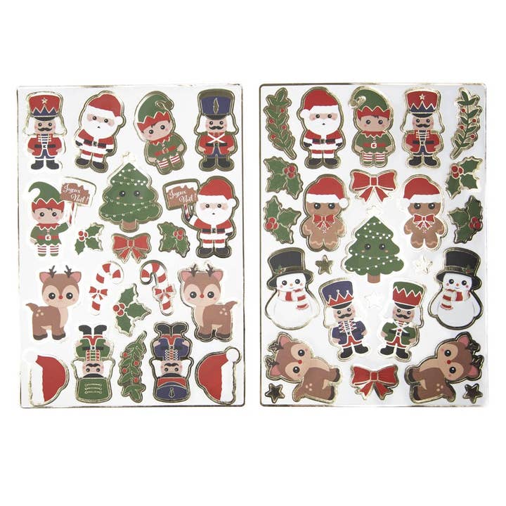 SWEETY XMAS STICKERS X 45 PIECES for wholesale by Tim&Puce Factory