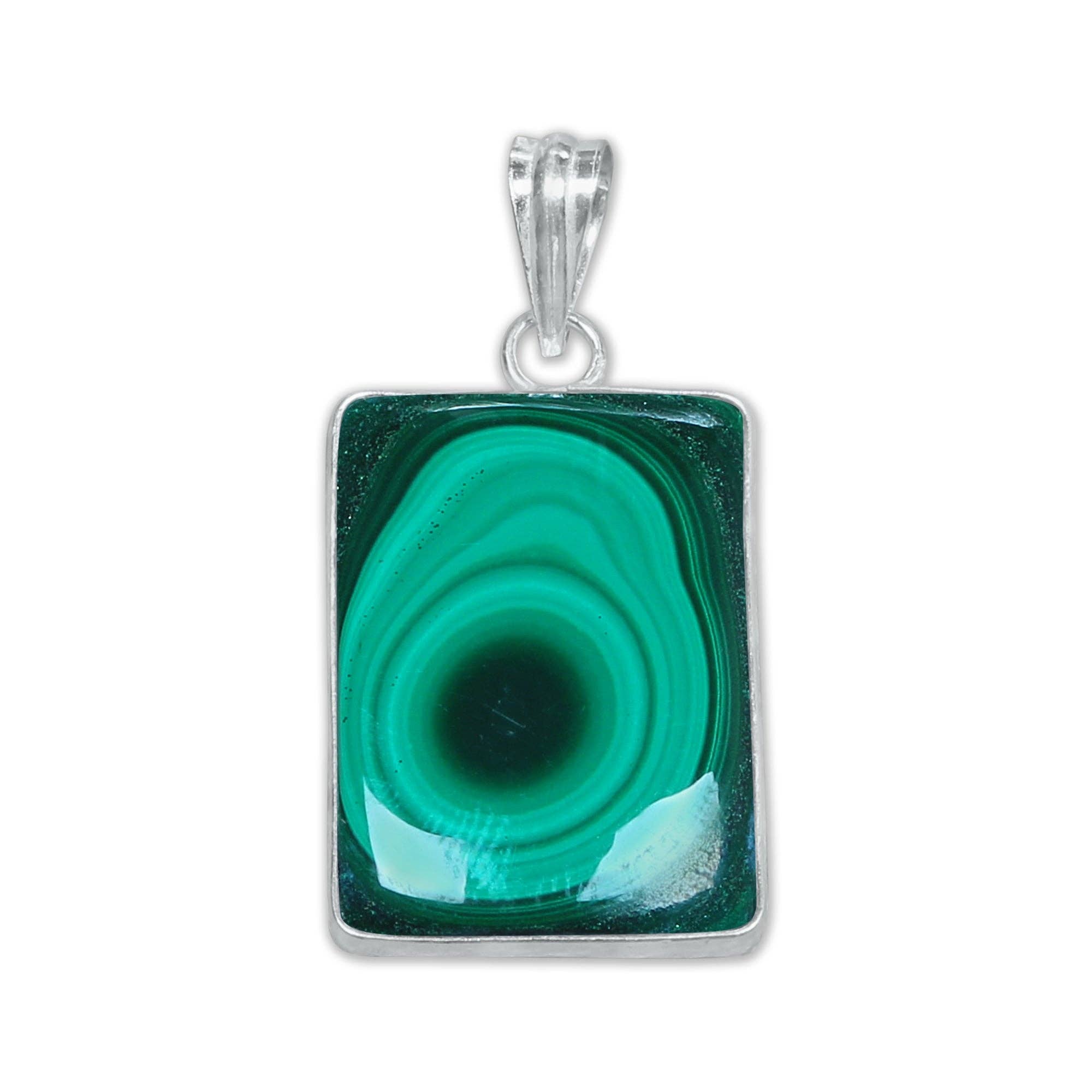 Handmade Jewels - Wholesale Individual Charm/Pendant - Malachite Minimalist Pendants -  Handmade, Silver-Plated, Wholesale4