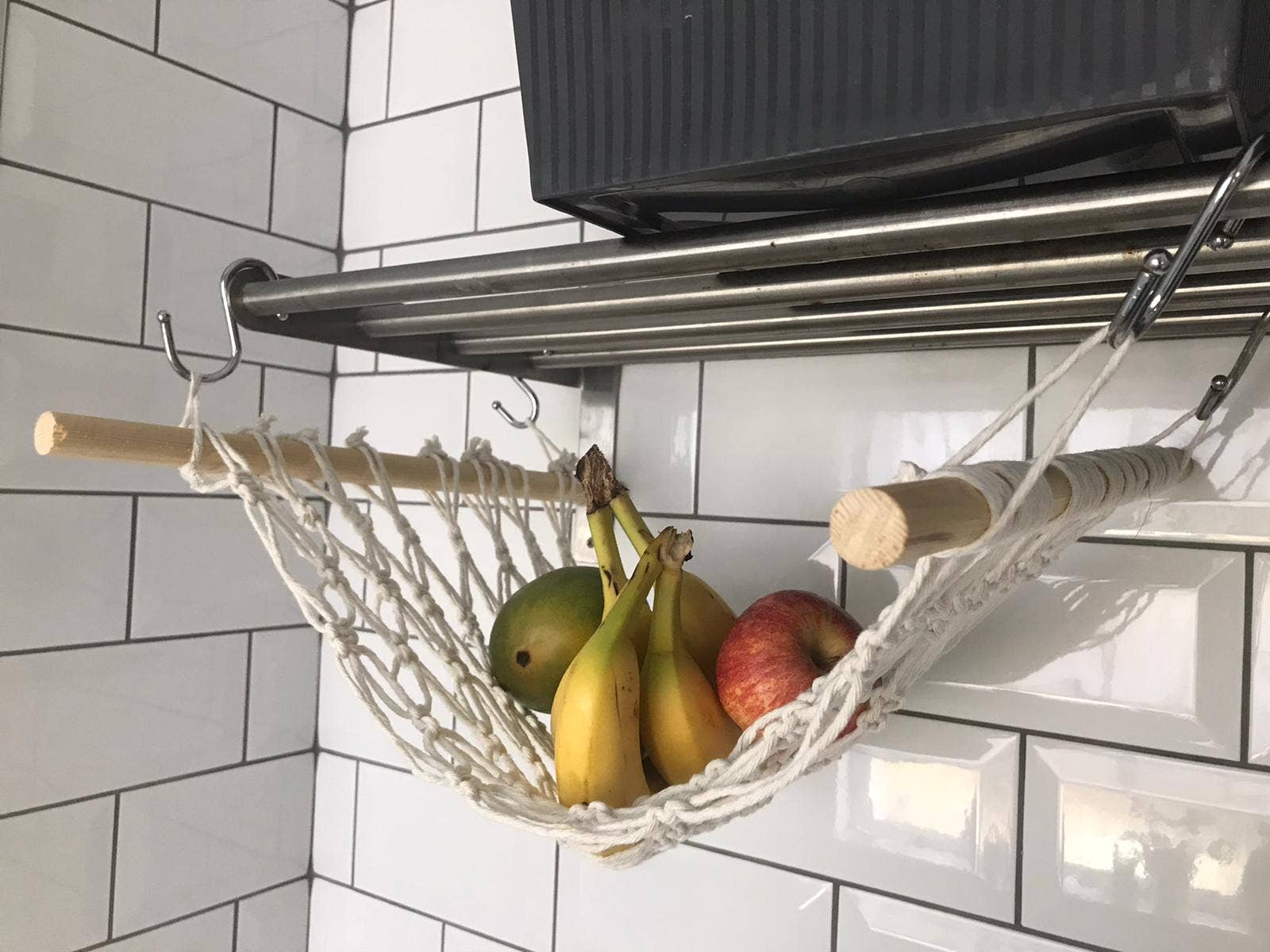 Macra-Made With Love – wholesale Kitchen storage/organiser – Macramé Fruit Hammock – Under Cabinet Hanging Storage3