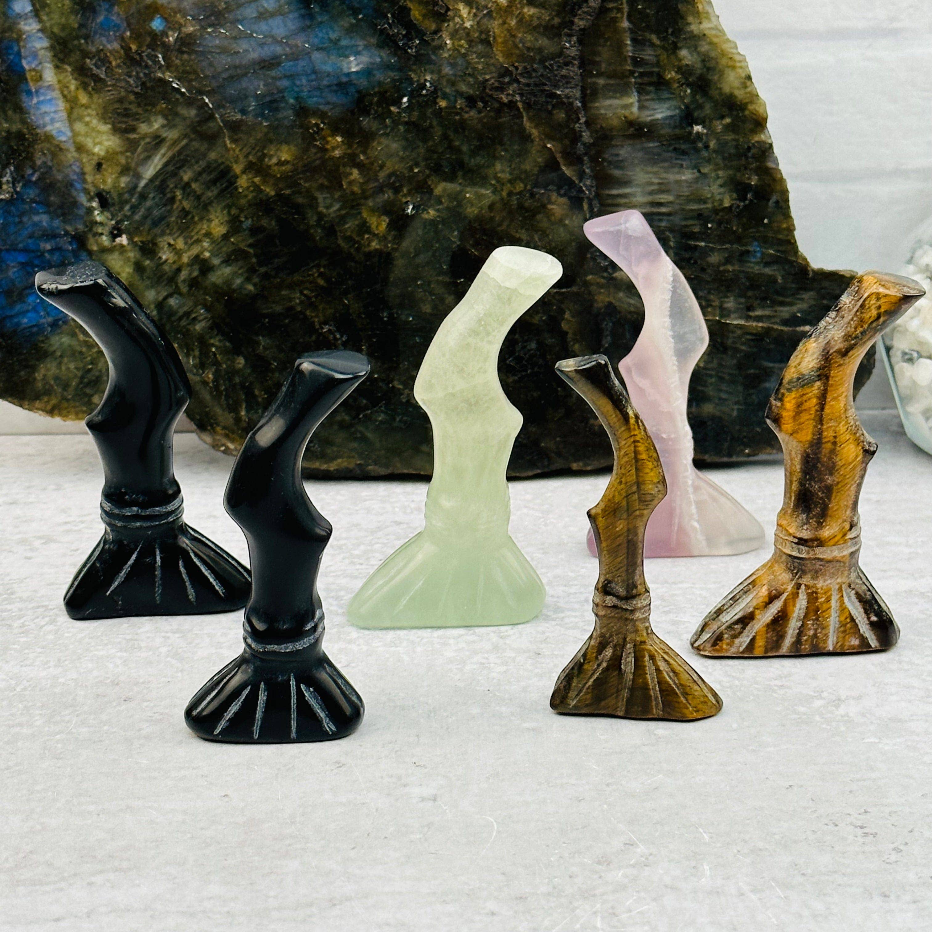 Rock Paradise - Wholesale Decorative Figurine - Crystal Carved Gemstone Witch Broom - Halloween4