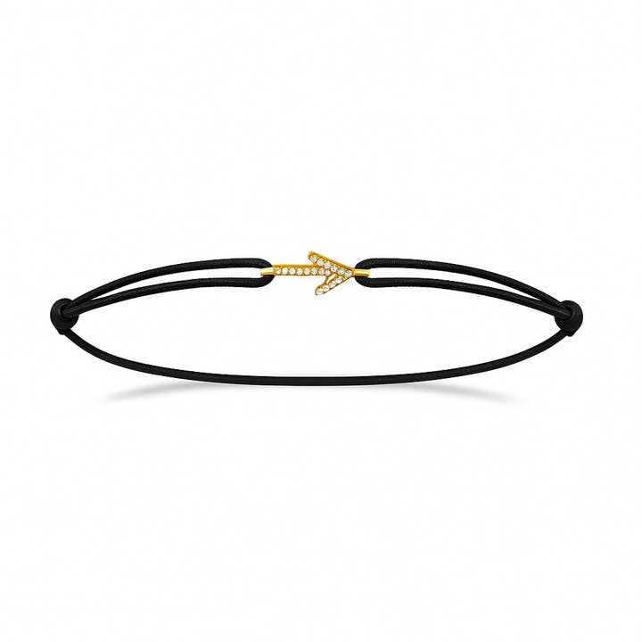 Camino de Santiago Arrow Cord Bracelet Gold Plated and Oz for wholesale by TALISMAN JEWELLERY (D&Fidanverdi, S.L.)