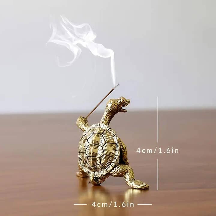 Magnifique Hearts - Wholesale Incense Holder - Kung Fu Turtle Incense Holder Bronze/Copper Unique Piece