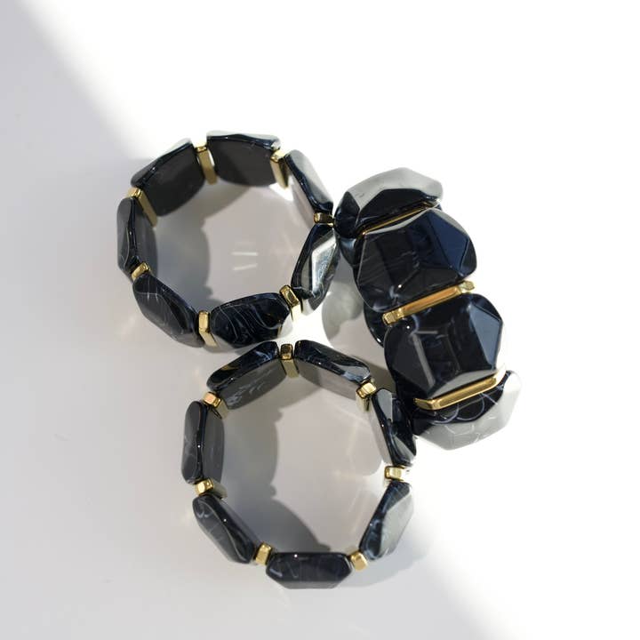 BELJOY - Wholesale Bangle Bracelet - Emma Stretch Bracelet - Bold Black