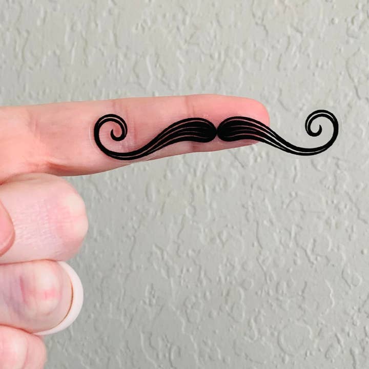 Captain Hook - Klare Schnurrbart-Aufkleber für den Großhandel von Oily Graphic Creations