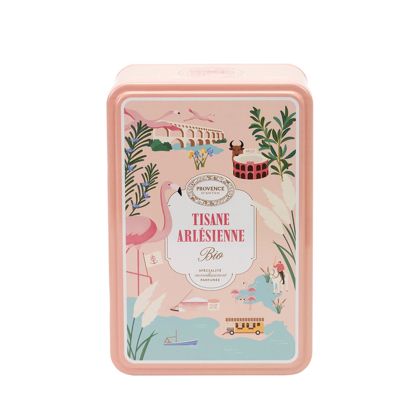 PROVENCE D'ANTAN - Wholesale Health/Detox Tea - Organic Arlesian Herbal Tea* Metal Box 12 sachets2