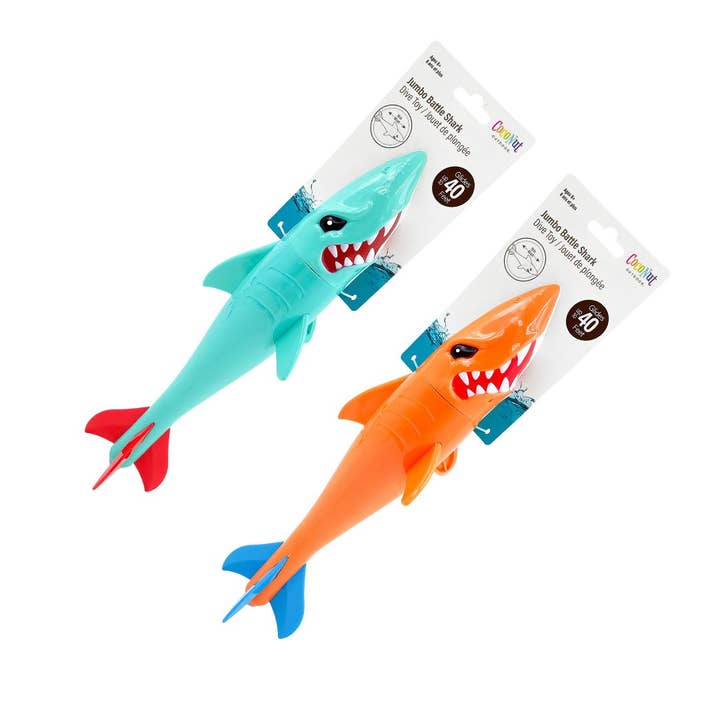 Coconut Outdoor - Wholesale Beach/Pool Toy - Kids & Baby - 18" Jumbo Battle Sharks Dive Toys Assortment