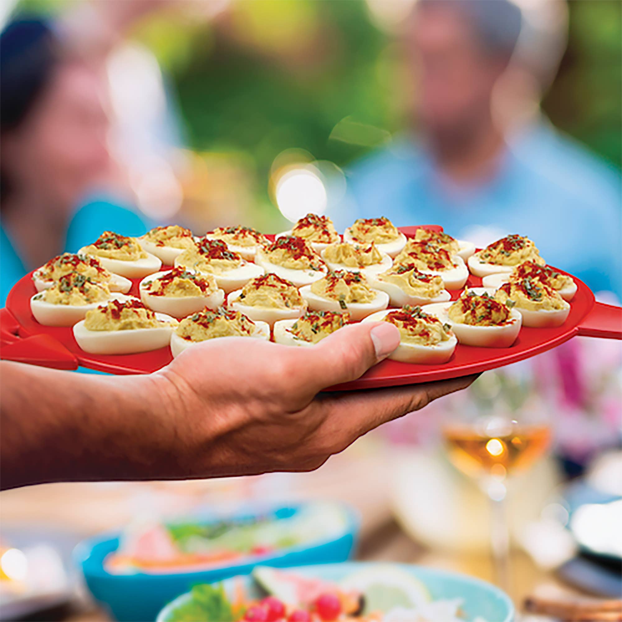 Fox Run Brands - Wholesale Egg Cup/Holder - Pund'it BeDeviled Egg Plate, 24 Cup Deviled Egg Platter4