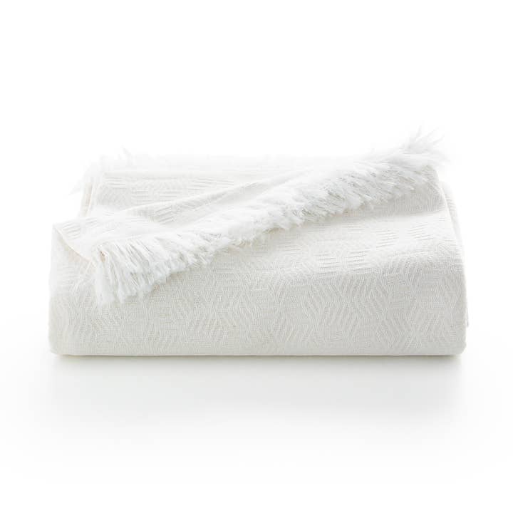 Plaid Multi-Purpose Cotton Geometric Bedspread GEO for wholesale by GAMUSI