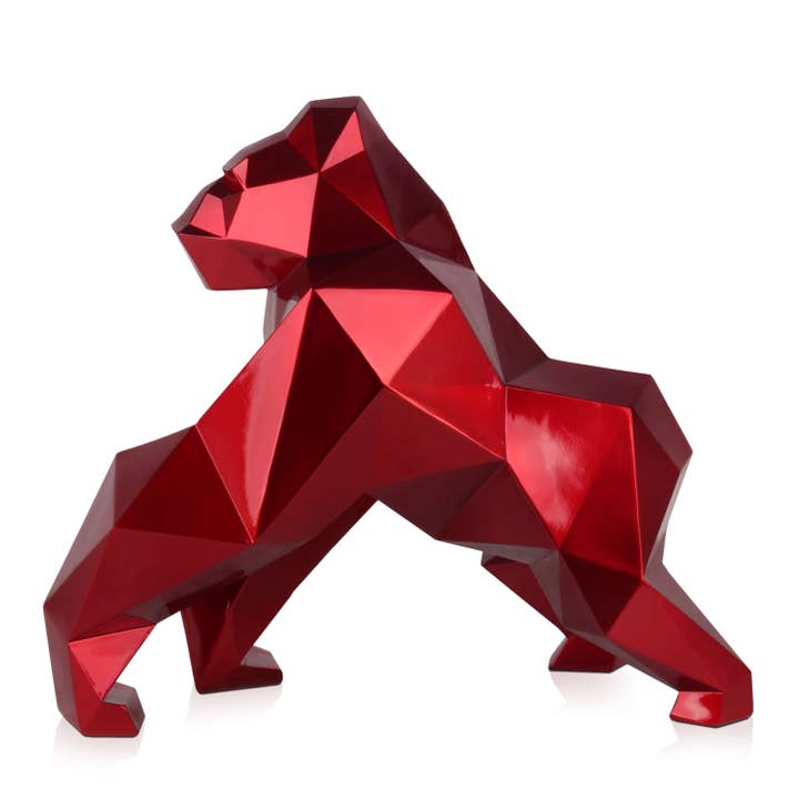 ADM Home Decoration - Wholesale Sculpture - 'Faceted Gorilla' Resin Sculpture2