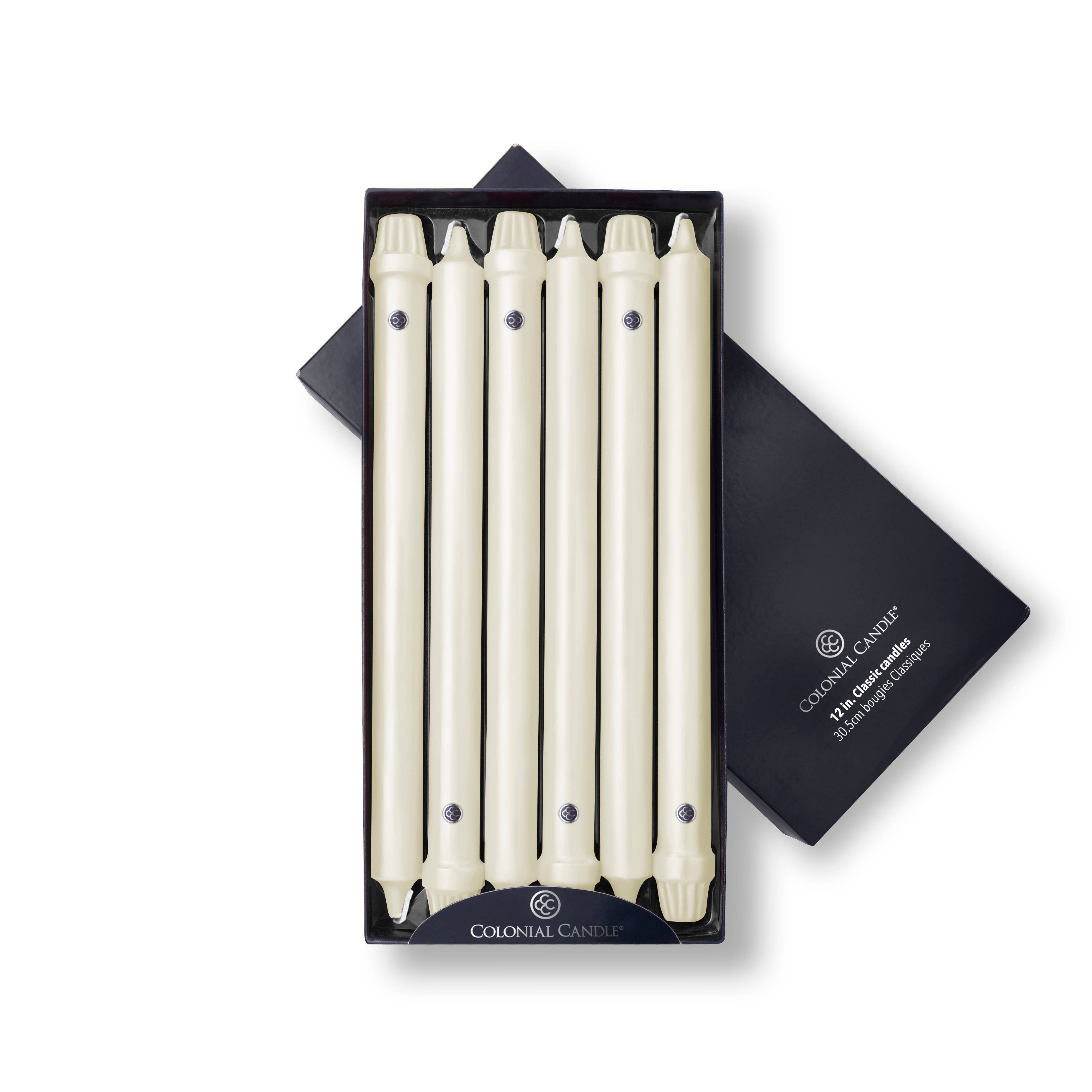 MVP Group International INC - Wholesale Tapered Candle/Candlestick - Ivory Unscented Classic Taper Colonial Candle, 12 inch0