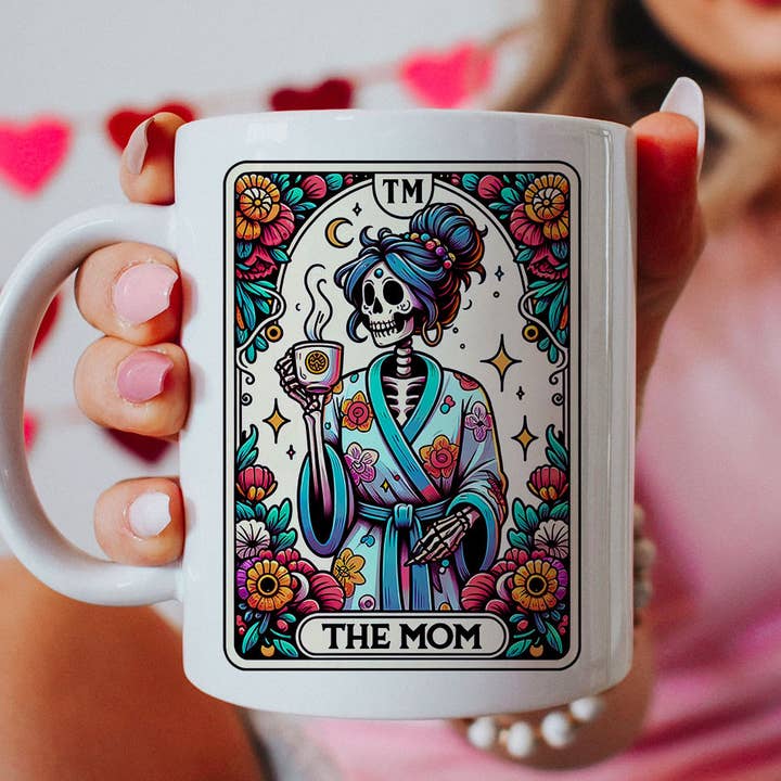 The Mom Tarot Card - Caneca de Café do Dia das Mães por atacado de House Of Rodan