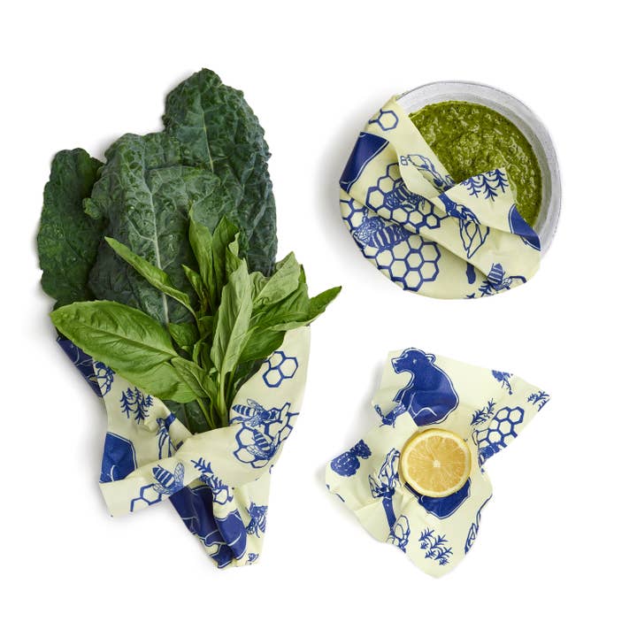 Bee's Wrap - Wholesale Food Storage Wrap/Bag - Assorted 3 Pack - Bees & Bears