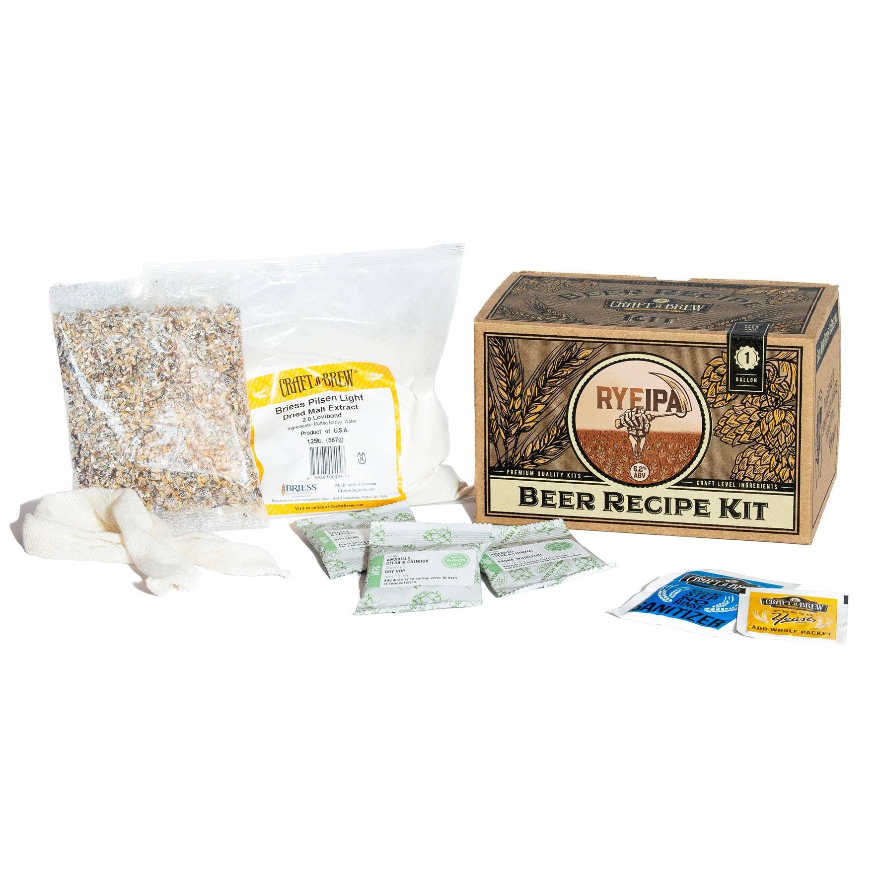 Craft a Brew – Engroshandel DIY-sæt til øl/alkohol – Rug IPA Øl Opskriftssæt2