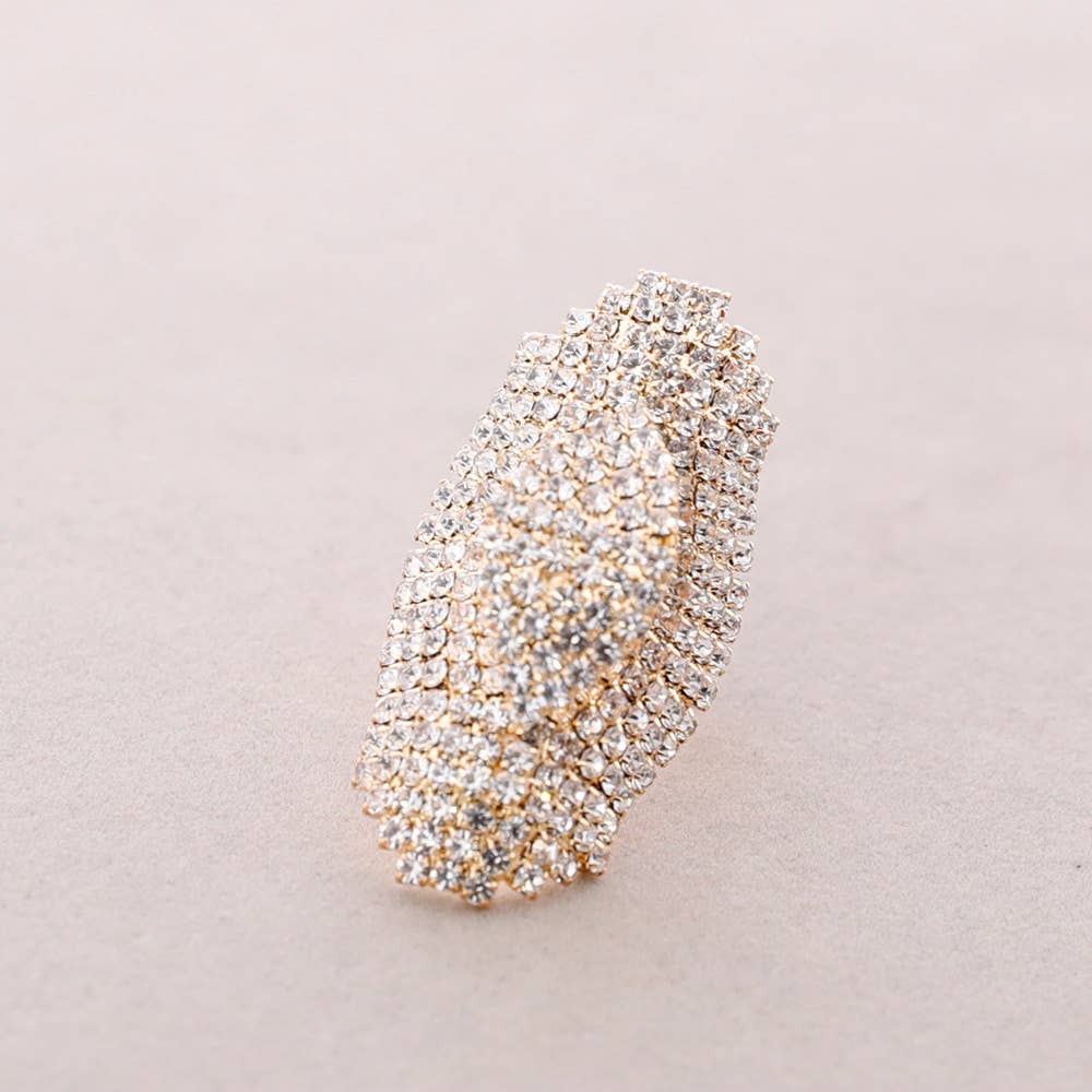 Sonata - Wholesale Multi-Stone Ring - Adjustable Metal Crystal Ring0