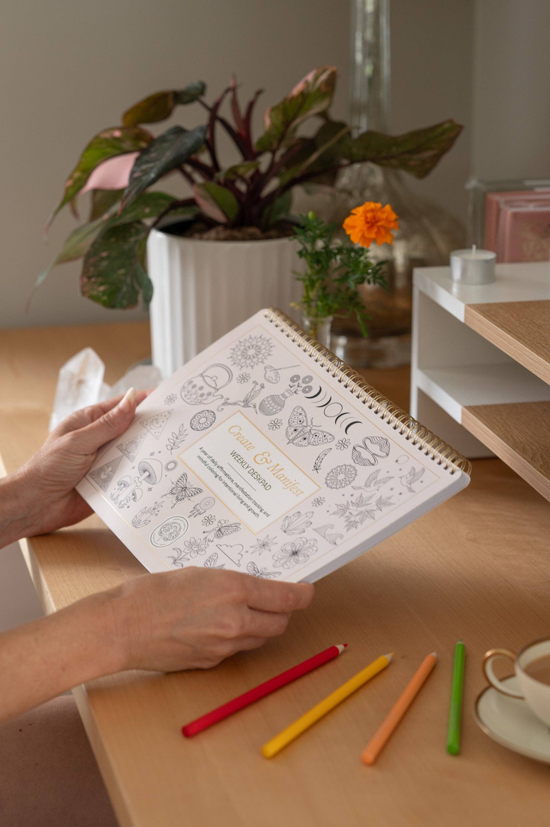 Innerlight Compass - Wholesale Notepad - Undated Manifestation Planner with Affirmations & Coloring5