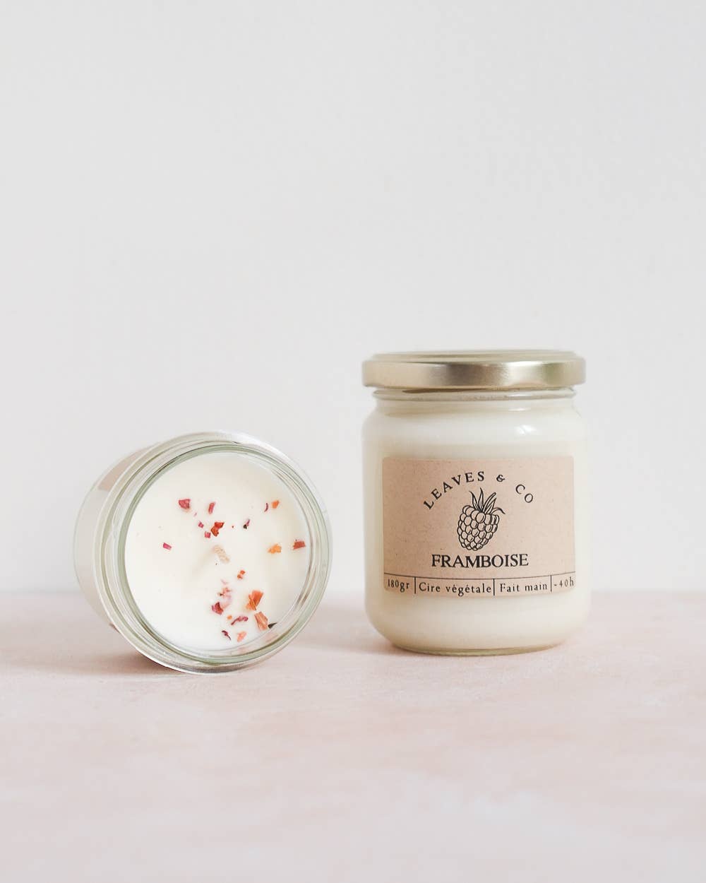Leaves & Co - Wholesale Jar/Filled Candle - Raspberry Scented Candle Seasonal Jar3