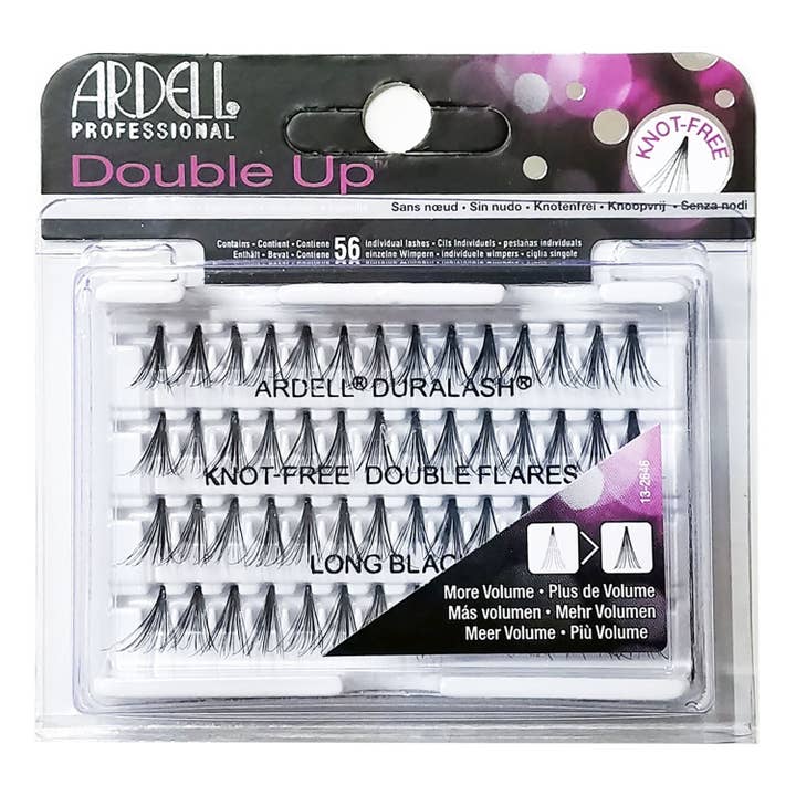 KT Supply - Wholesale False/Fake Eyelashes - Ardell Double Up KnotFree Double Flares 56 Lashes Long Black