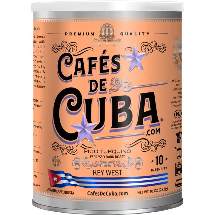 CafésDeCuba.com® - Wholesale Ground Coffee - PICO TURQUINO - Arabica / Robusta Coffee - Intensity 10.