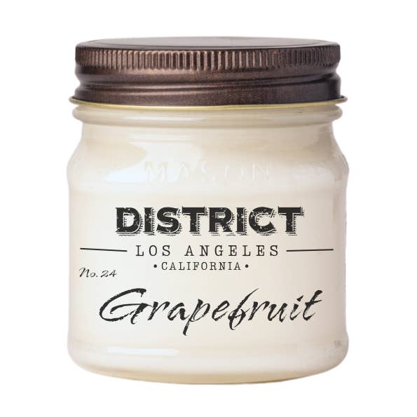 Grapefrugt Mason Jar stearinlys for engroshandel hos District Los Angeles