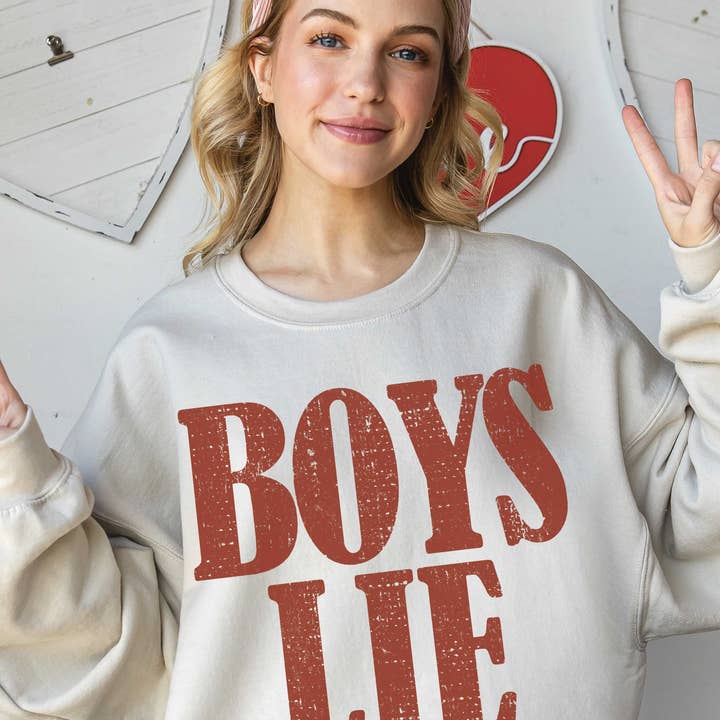 BOYS LIE Oversized Graphic Sweatshirt for wholesale by BLUME & CO.