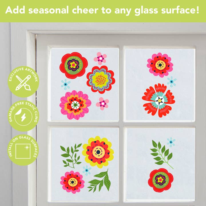 Briarwood Lane - Wholesale Wall Decal/Stickers - Bright Blooms Window Clings2