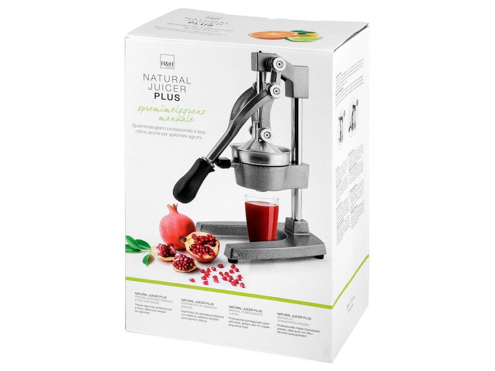 H&H – wholesale Juicemaskin – Professionell metallpress för granatäpple och citrusfrukter med hävstång1
