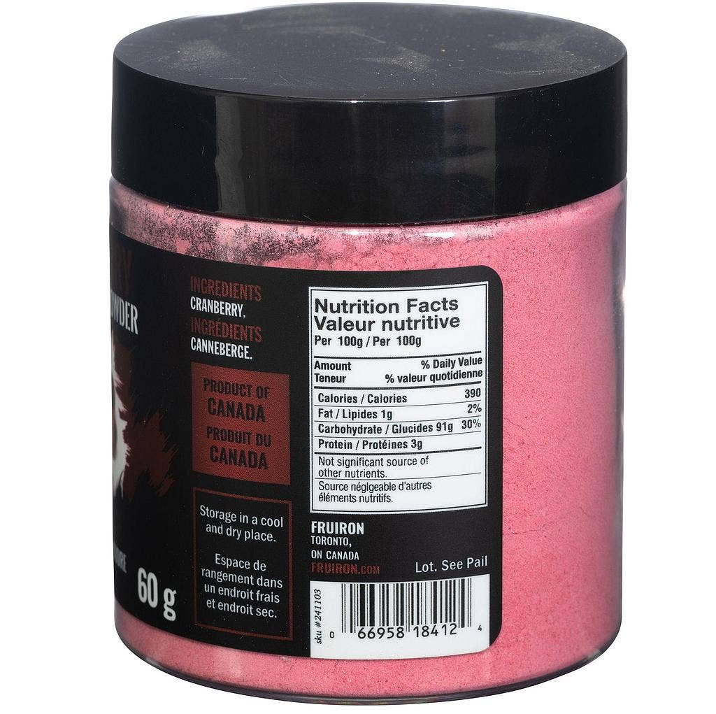 Fruiron – wholesale Powdered health drink – Cranberry Powder Freeze Dried 60 g Fruiron1