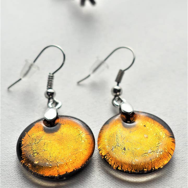 Drusilya Glass Art – wholesale Hängande örhängen – Antares örhänge handgjorda Murano glas smycken lampworking