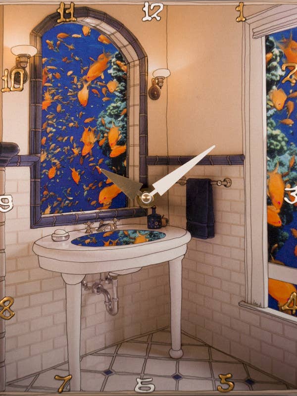 Spegelreflektioner Collageklocka för wholesale av Lea Alboher