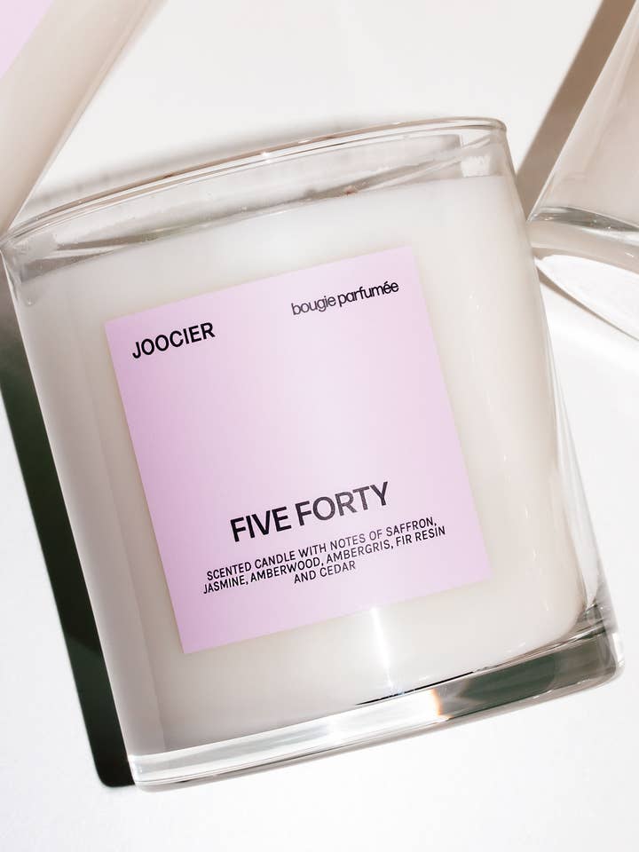 Five Forty Candle | Baccarat Rouge 540 Dupe | 10 oz for wholesale by Joocier
