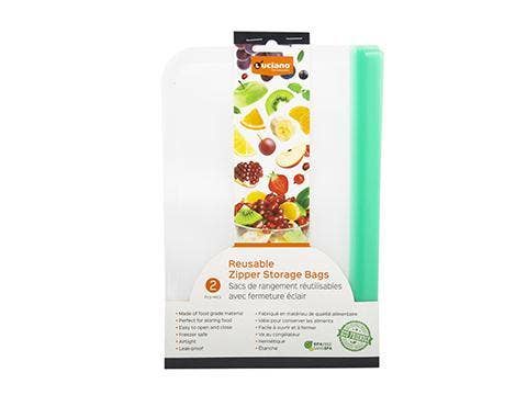 Luciano Gourmet - Wholesale Food Storage Wrap/Bag - Luciano 2-Piece Reusable Ziplock Bags1