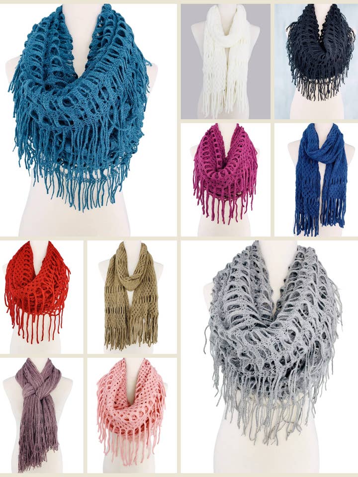 JC051801 Magic Tubular Knit Scarf with Transformable Loop Design for wholesale by JC Sunny Fashion
