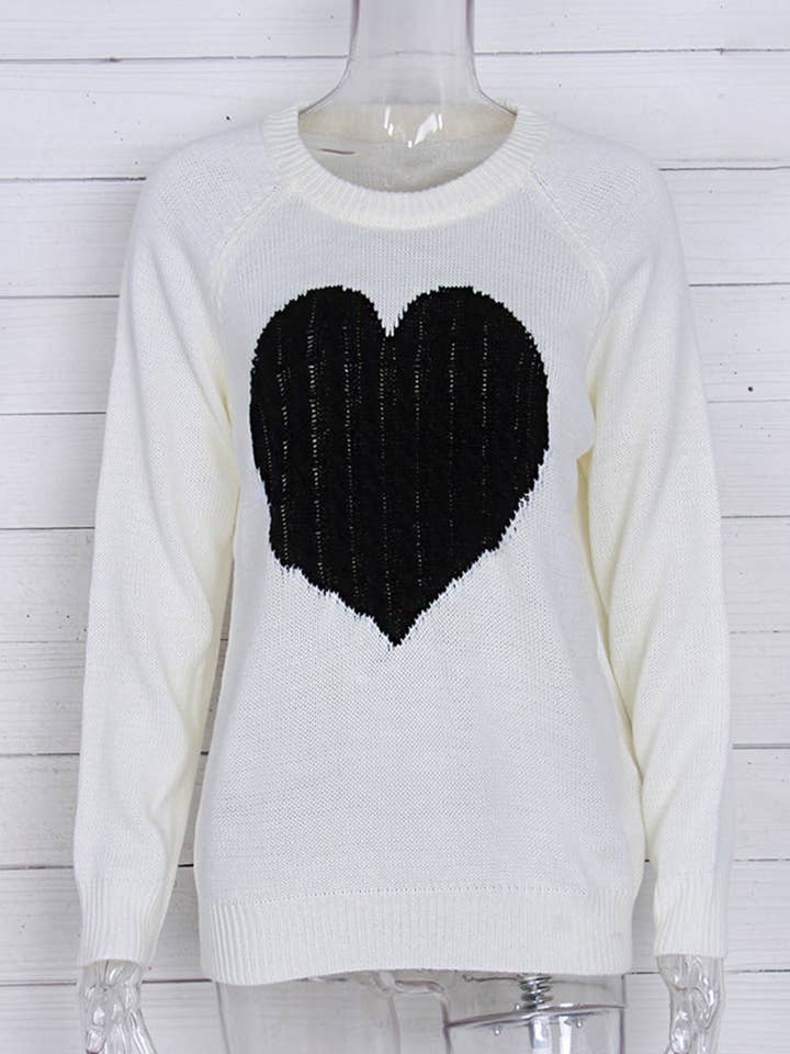 safistyle - Wholesale Knit Sweater - Women's - Knit Sweater with Heart Pattern16