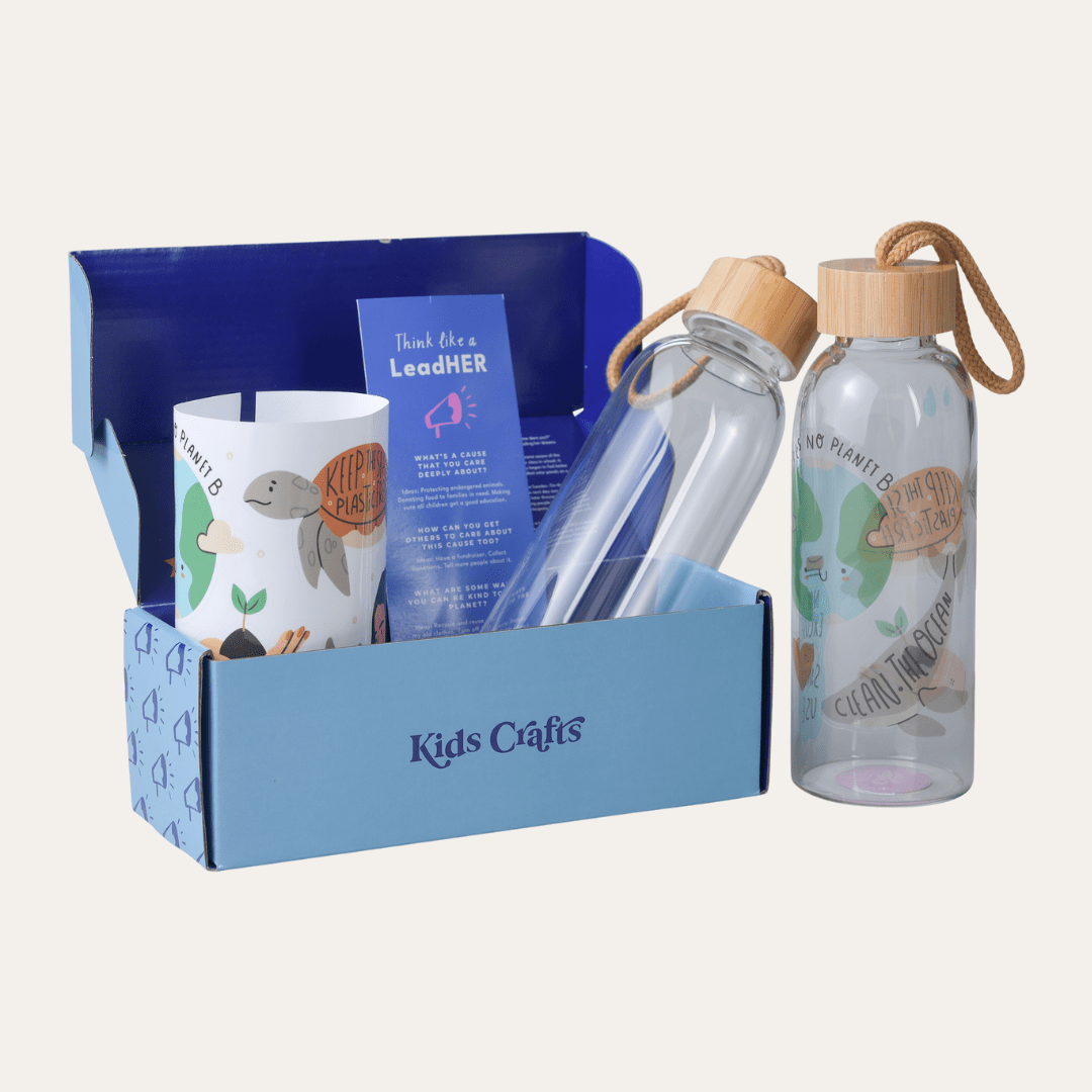 Kids Crafts, LLC. – Kit de artesanato DIY - Criança por atacado – Decora a Tua Garrafa de Água de Vidro – Kit de Artesanato para Crianças1